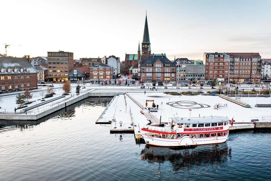 Aarhus: Christmas Harbour Cruise with Local Guide - Drinks, snacks, and the food-service catch