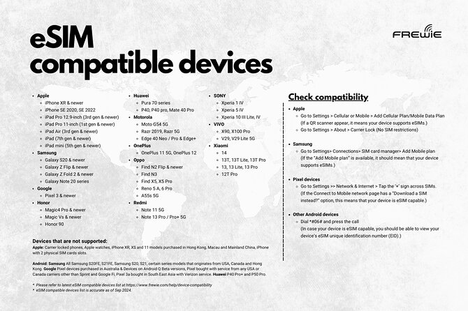 Denmark Data eSIM 0.5GB daily to 50GB 30 Days - Hotspot support for laptops and tablets