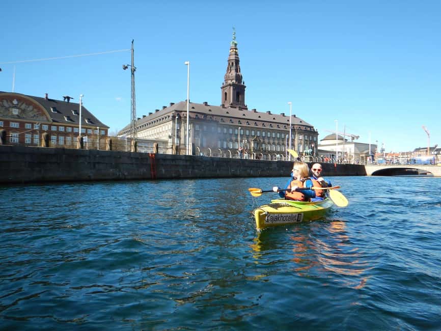 Kayak Tour in Copenhagen Harbor - June, July and August - Paddling past Langebro toward Slotsholmen